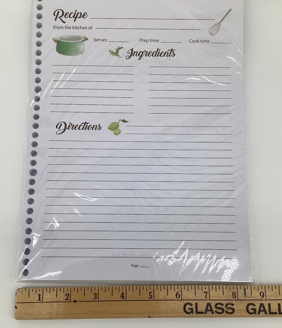 SOLIGT Blank Recipe Organizer Book Binder Double Sided Pages 240 Recipes W/Tabs