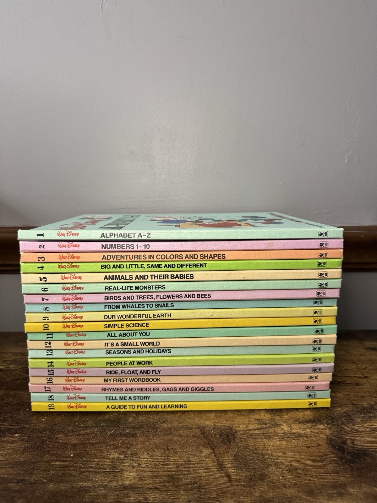 Walt Disney Fun to Learn Library volumes 1 – 19 – Complete Set – 1983