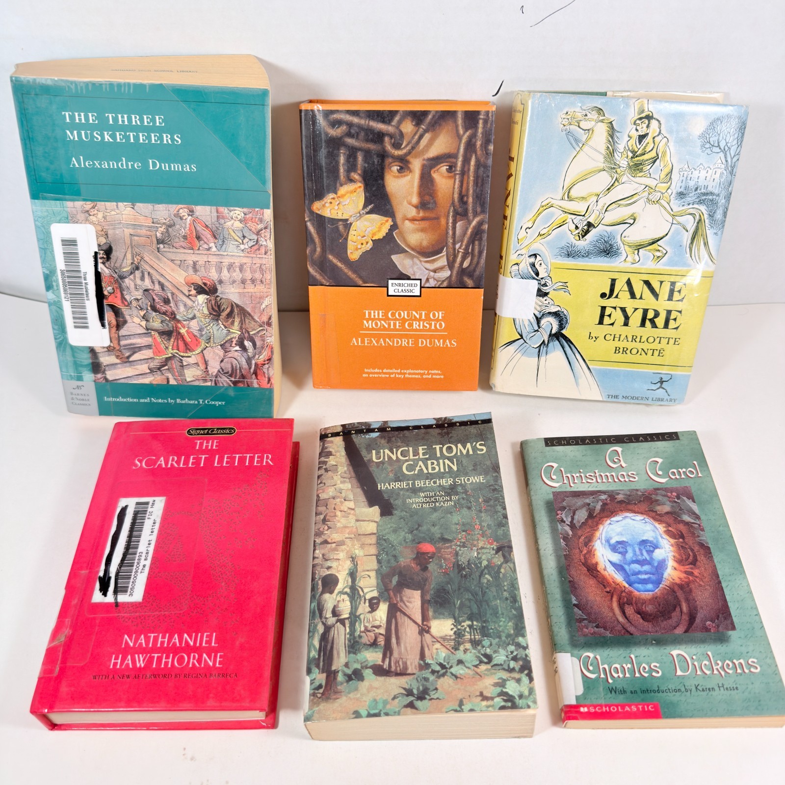 Classic Novels, Mid 19th Century Bundle of 6 Assortment paperbacks / Hardcovers