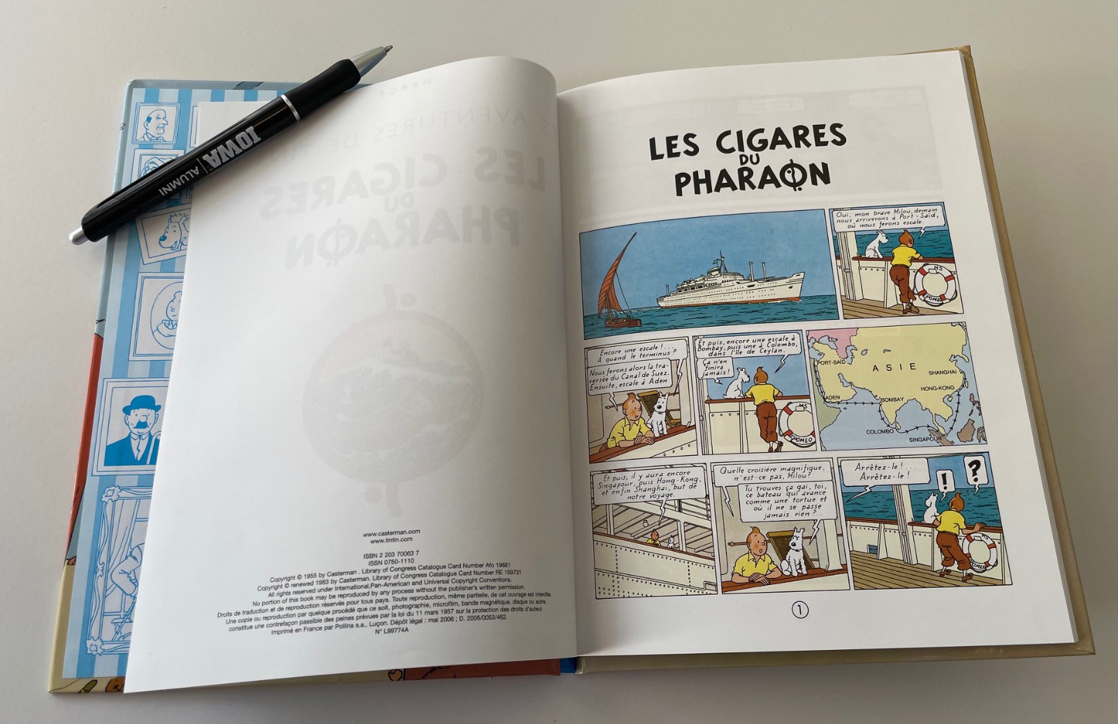 FREE SHIP Tintin Cigars of Pharaoh French Language Petit Format Herge Hardcover