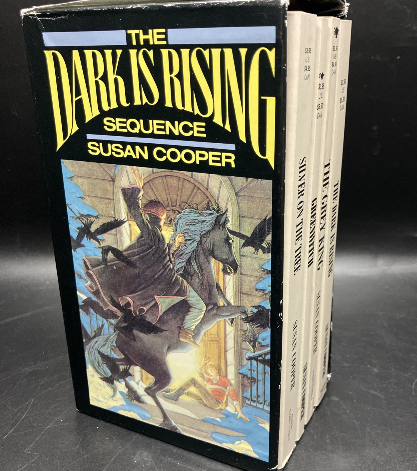 1986 Collier Books THE DARK IS RISING SEQUENCE 4 Book Box Set Susan Cooper RARE