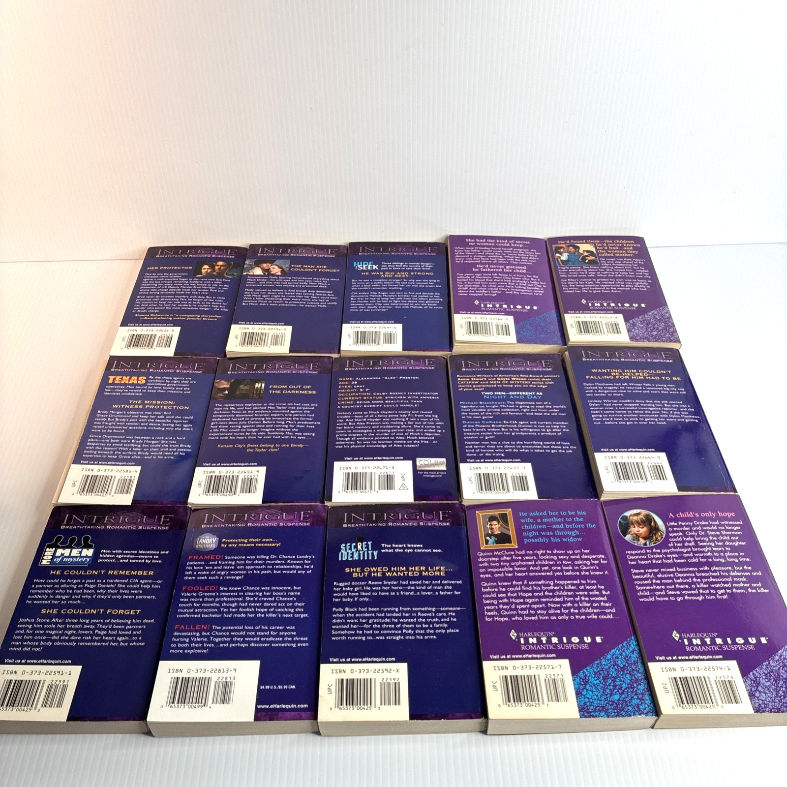 Harlequin INTRIGUE Paperback Romance Early 2000’s PB Books X 20