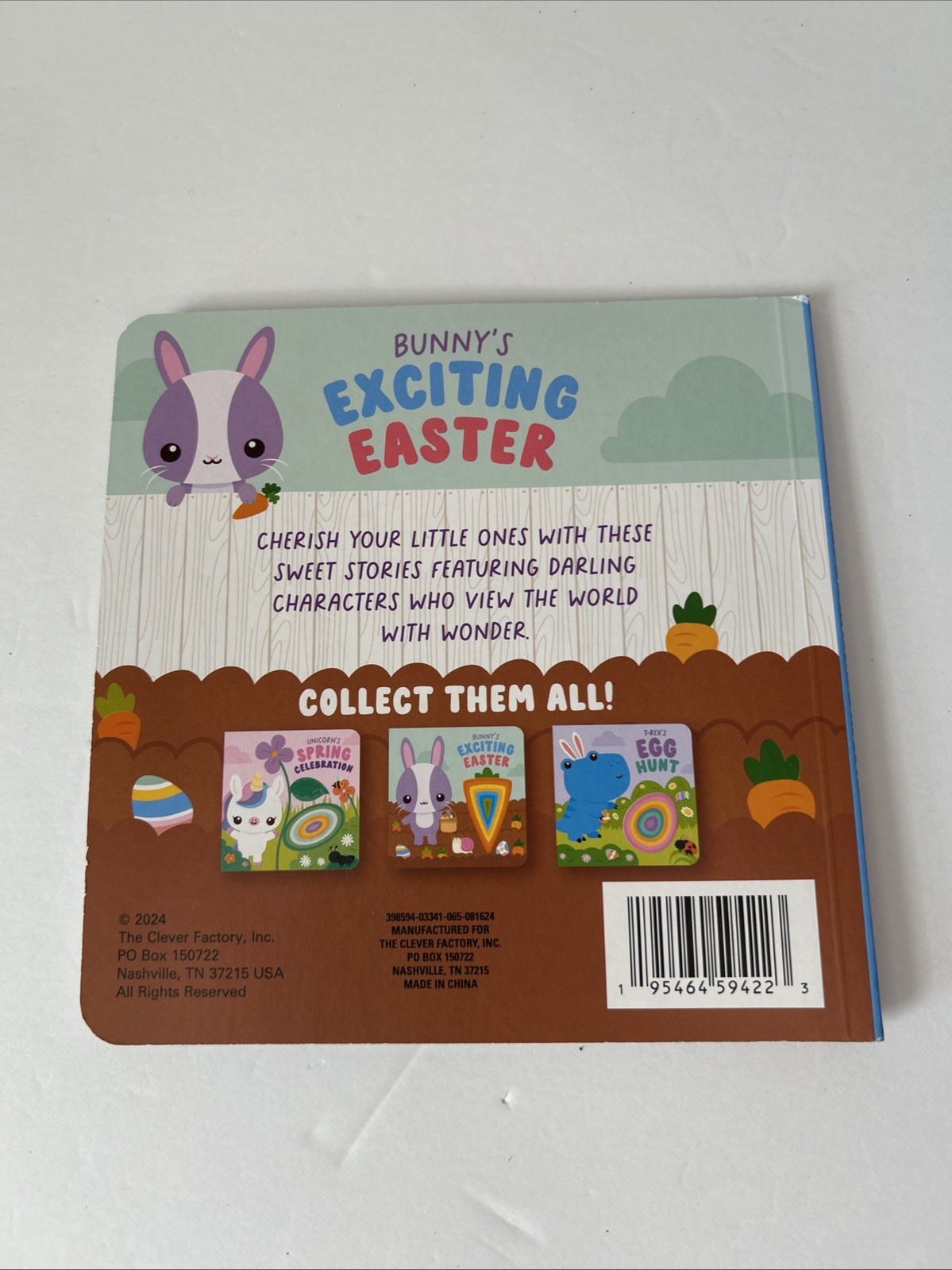 Easter Board Book BUNNY’S EXCITING EASTER Kids Book 6×6 inches