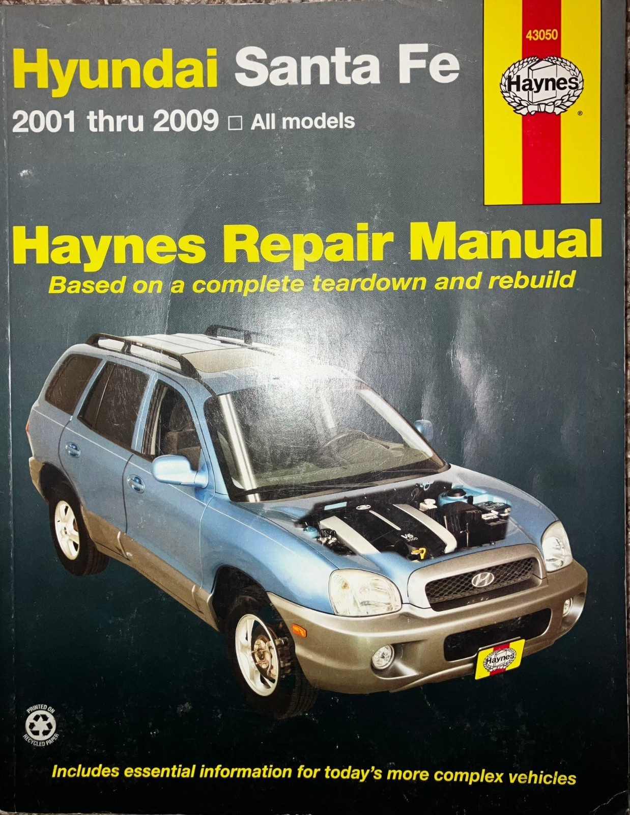 Haynes Repair Manual Hyundai Santa Fe 2001-2009 All Models 43050