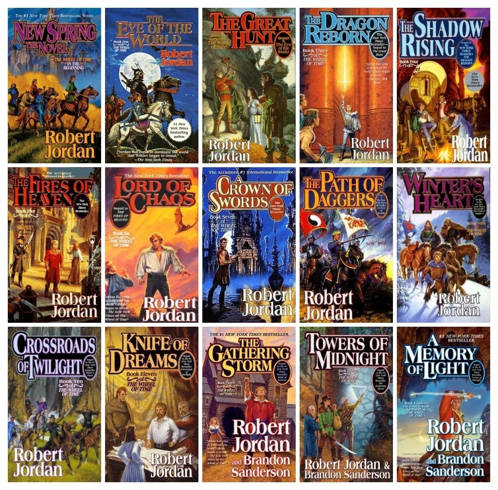 All Hardcover Complete Set Series – Lot of all 15 Wheel of Time by Robert Jordan