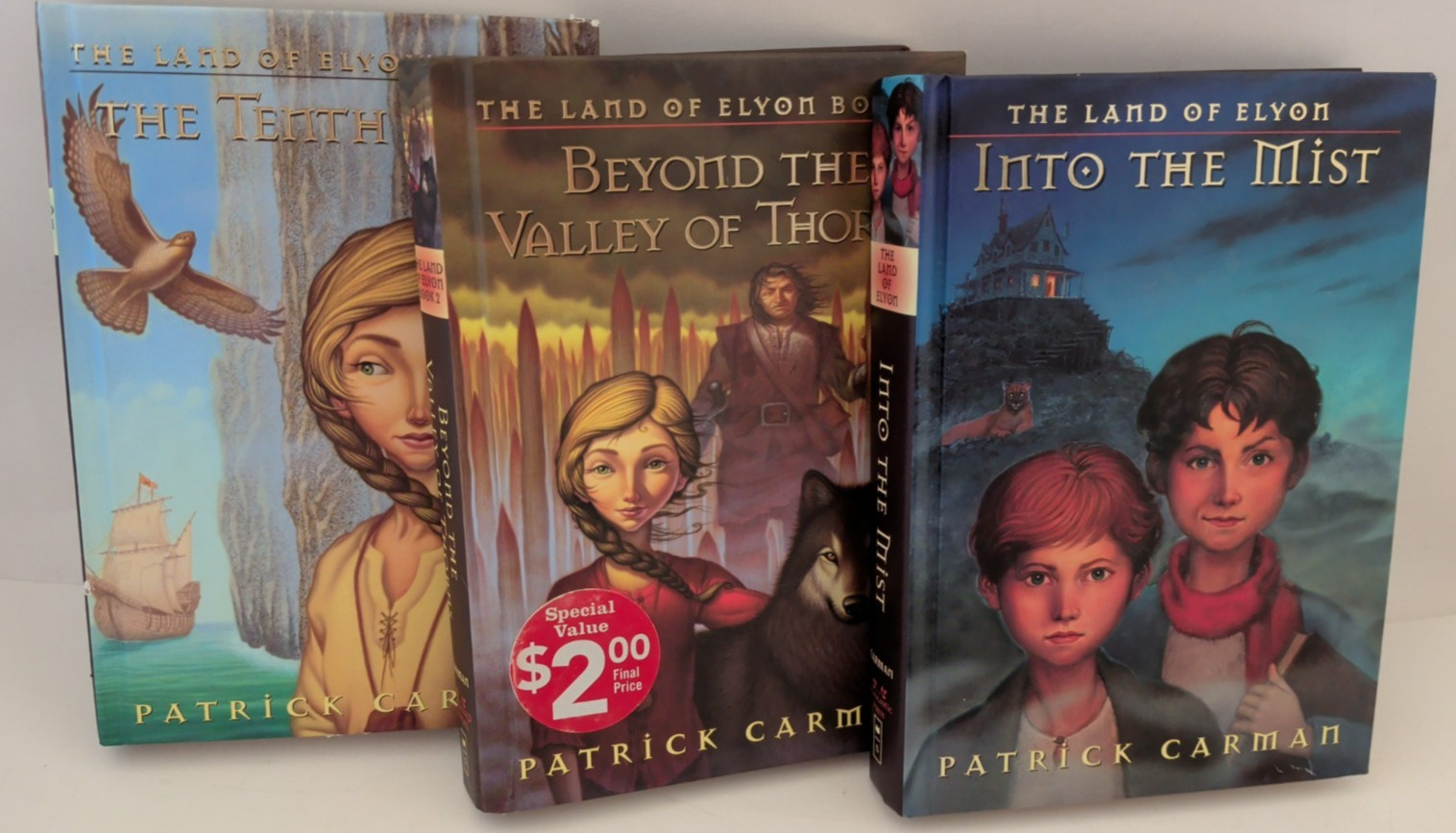 Lot of 3 The Land of Elyon Hardcover Books by Patrick Carman The Mist