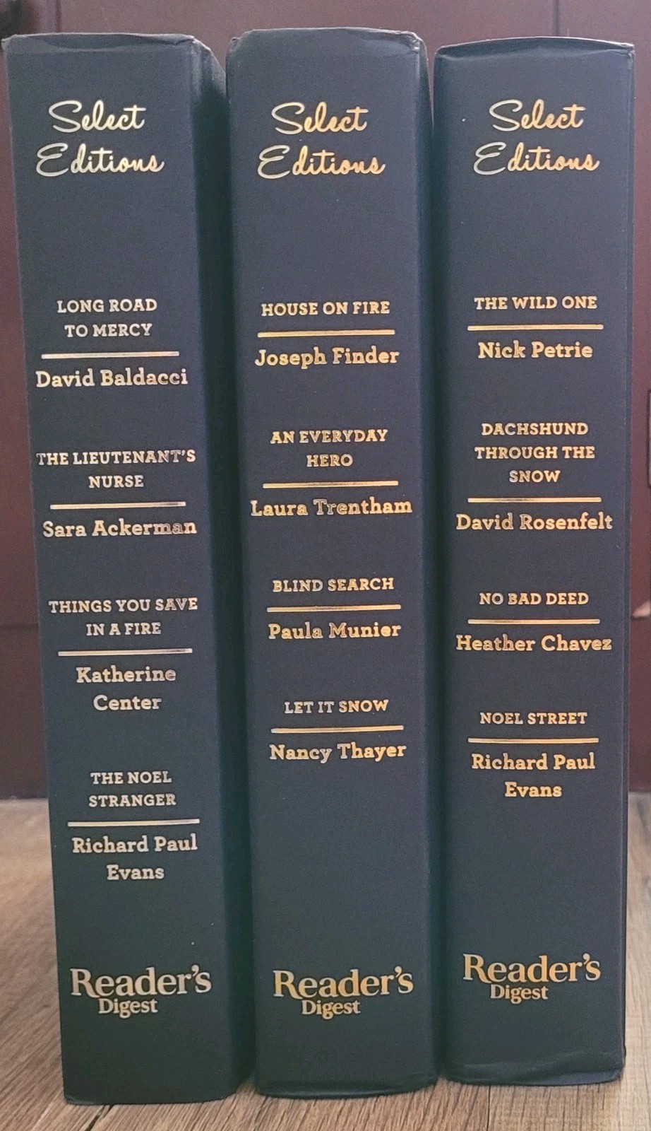 Black Hardcover RD Books With Gold Letters Lot Of 3 Staging Decor