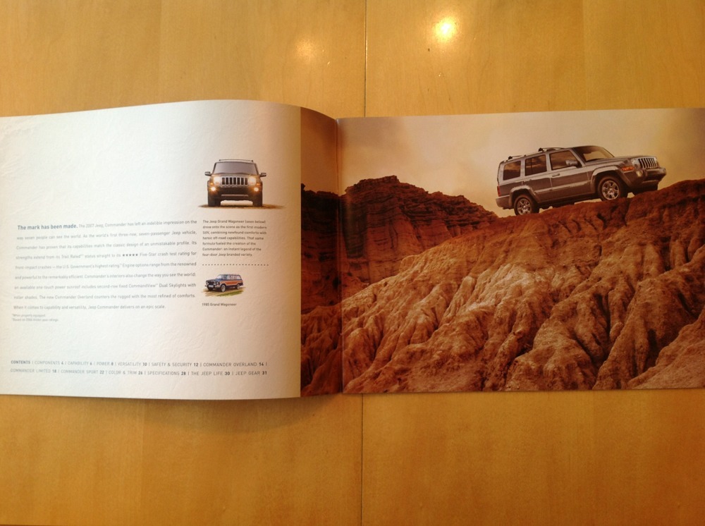 2007 Jeep Commander Limited Quadra 5.7L HEMI V8 4.7L SUV Catalog Brochure Book