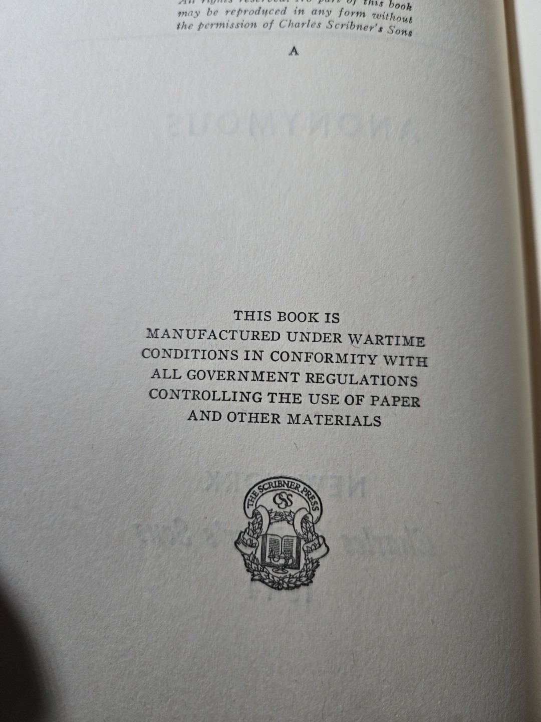 Escape From Konigstein Anonymous Hardcover Book WWII POW Escape Story Rare