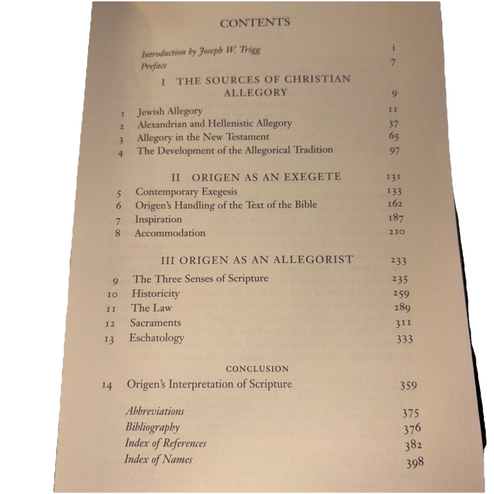 Allegory and Event: A Study of the Sources and Significance of Origen’s Interpre