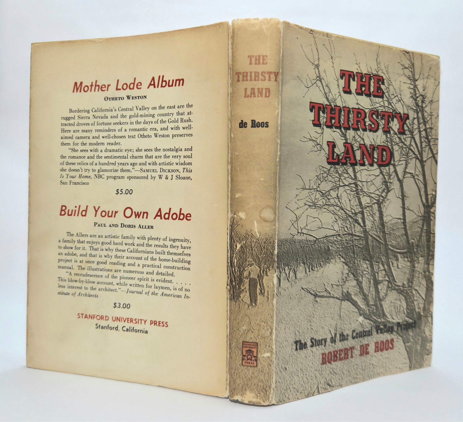 The Thirsty Land: Story of the Central Valley Project De Roos 1948 1st Ed/Print