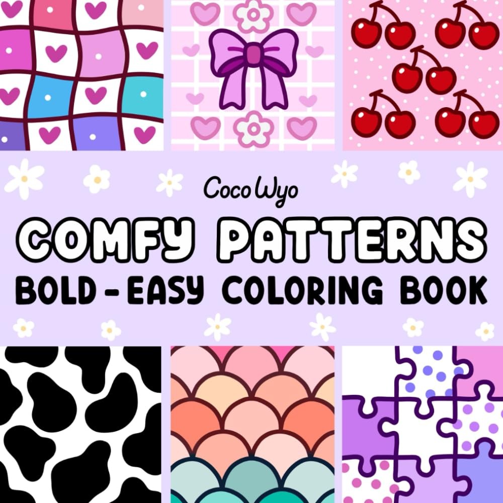 Comfy Patterns: Coloring Book for Adults and Kids, Bold Easy, Simple and…