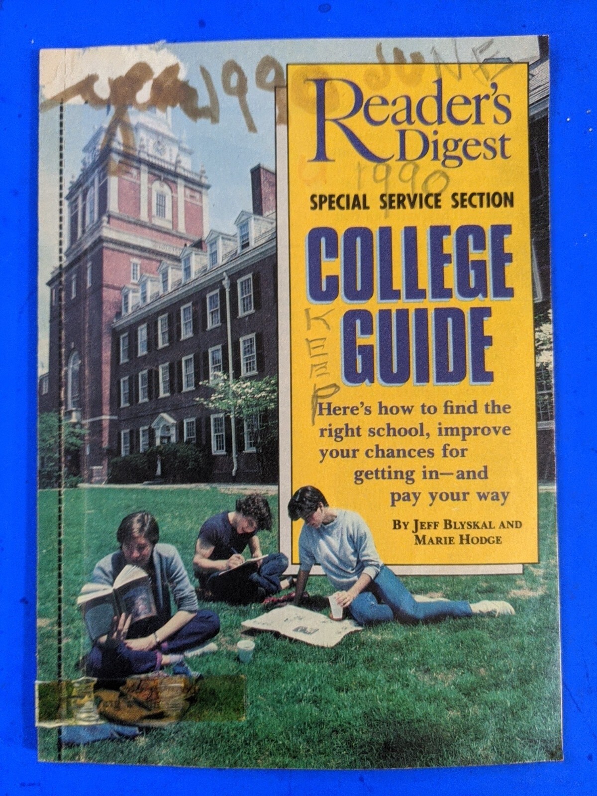 1988 Reader’s Digest College Guide Booklet 24 Pages