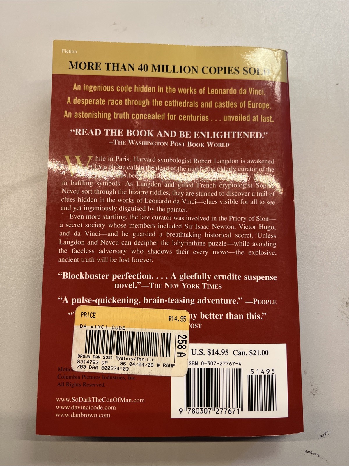 Robert Langdon Ser.: The Da Vinci Code by Dan Brown (2006, Trade Paperback)