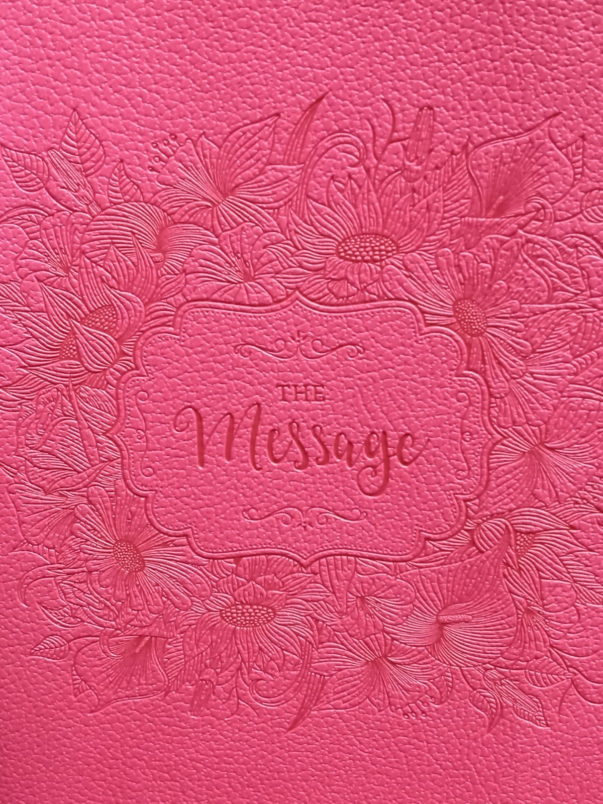 The Message Bible in Contemporary Language Large Print Dusty Rose Floral