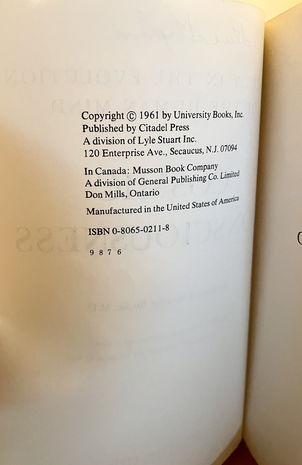 Cosmic Consciousness – Richard Maurice Bucke, M.D. (1961) The Citadel Press PB