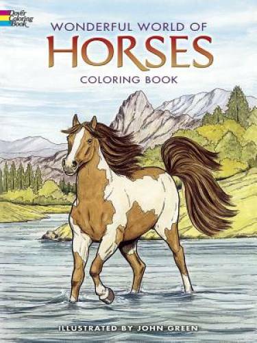 Dover Publications-Wonderful World Of Horses Coloring Book (Dover Nature – GOOD