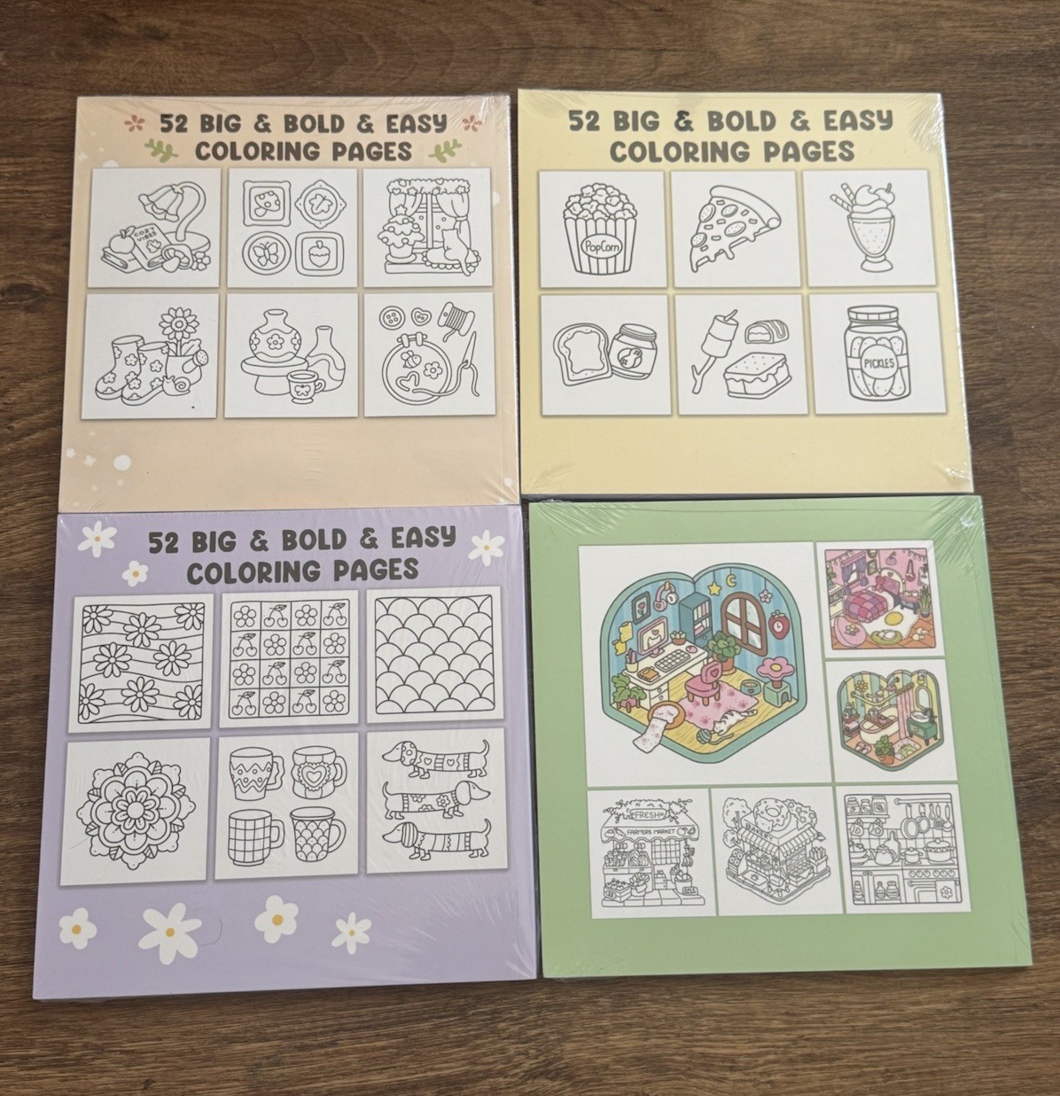 Lot Of 4 Coloring Books By Coco Wyo: for Adults and Kids Paperback New