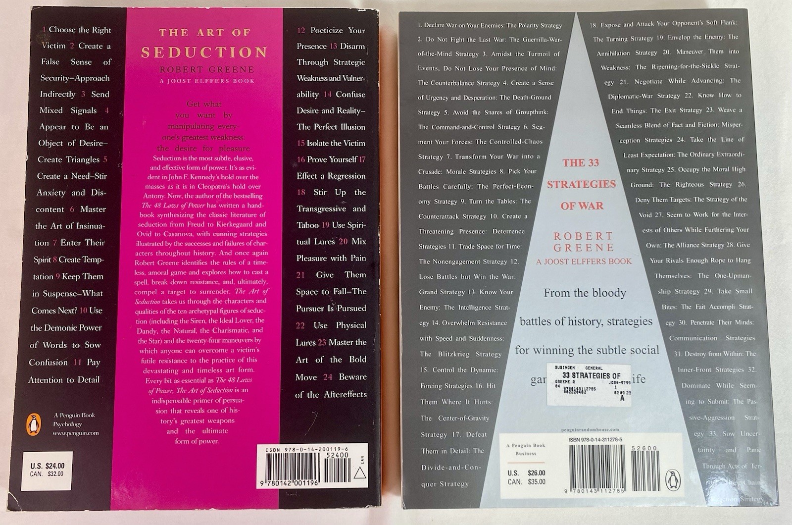 Robert Greene Collection Of 4 Books – Box Set Of 2 Plus 2 More – Signed Edition!