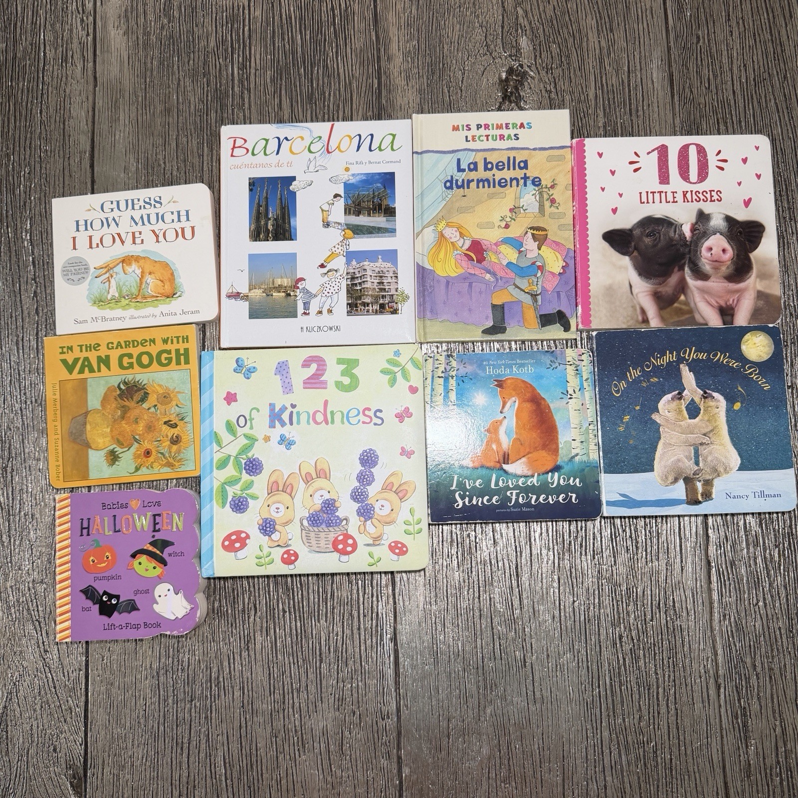 Random Lot of 9 Books for Children’s English & Spanish Toddler Babies Preschool