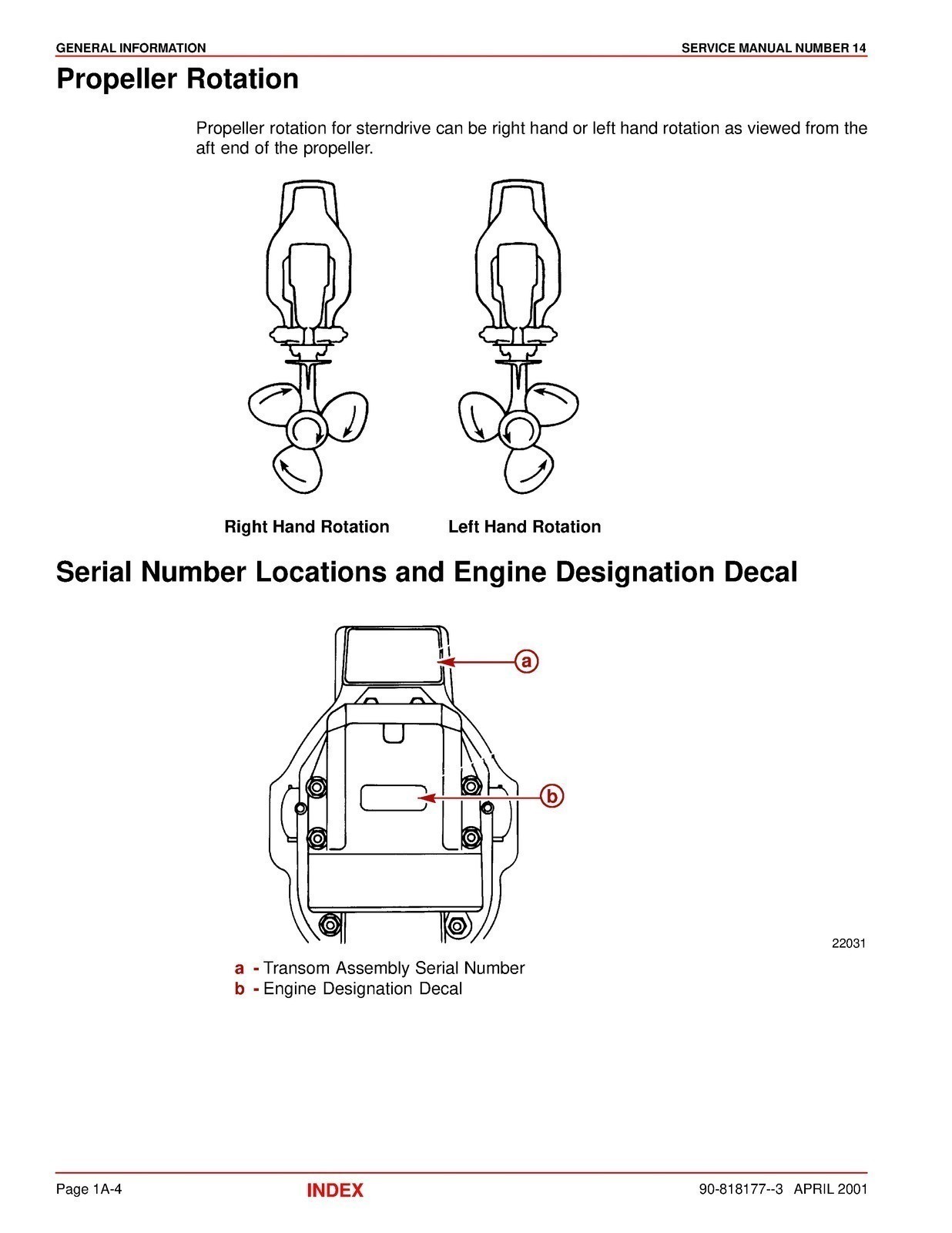 MERCURY Mercruiser #14 Sterndrive Units Alpha One Generation II SERVICE MANUAL M