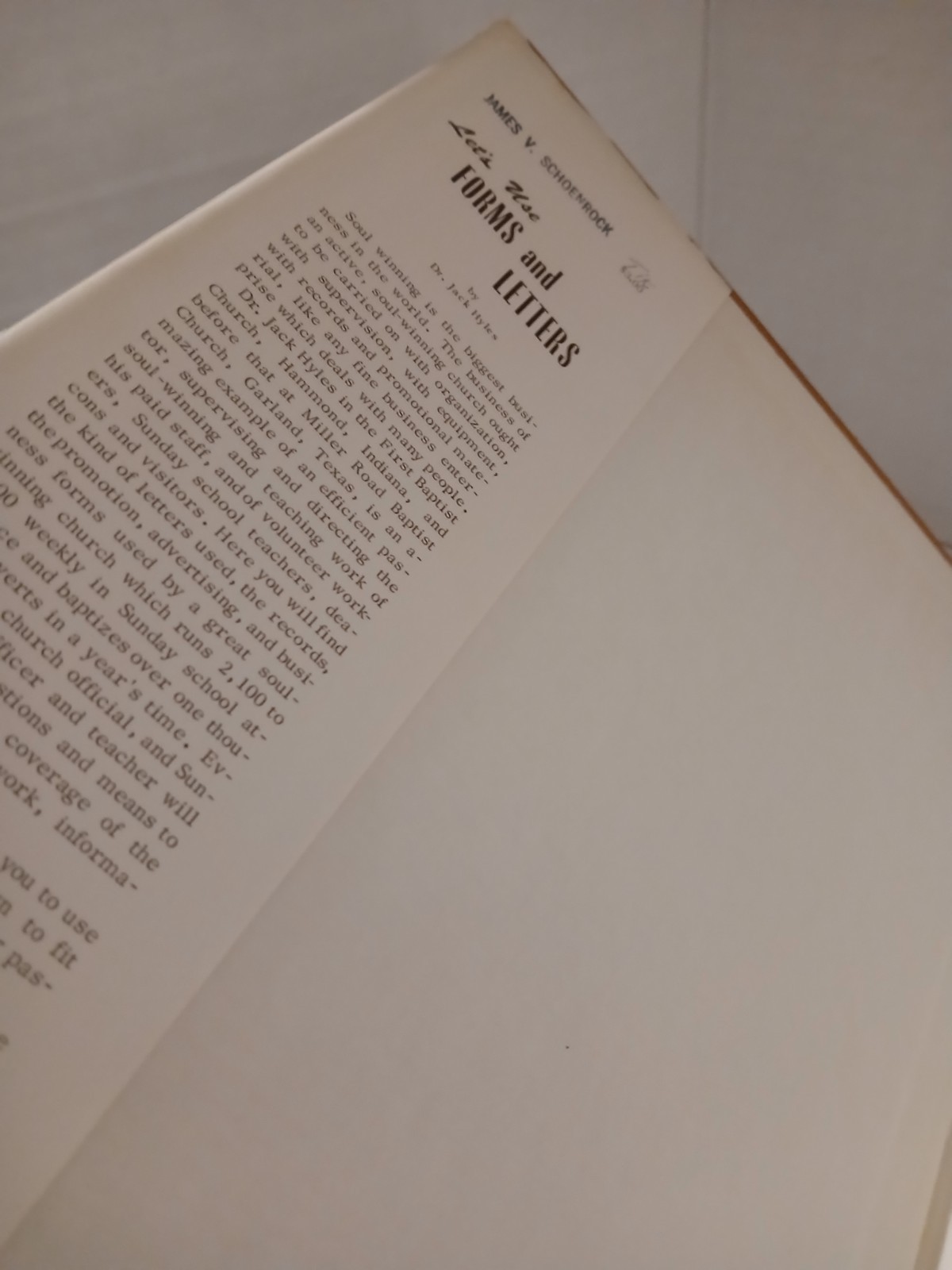 LET’S USE FORMS AND LETTERS BY JACK HYLES Religious Hardback 1966