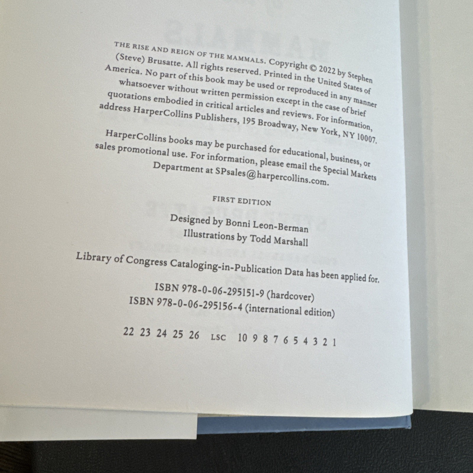First Edition – The Rise and Reign of the Mammals: A New History, Steve Brusatte