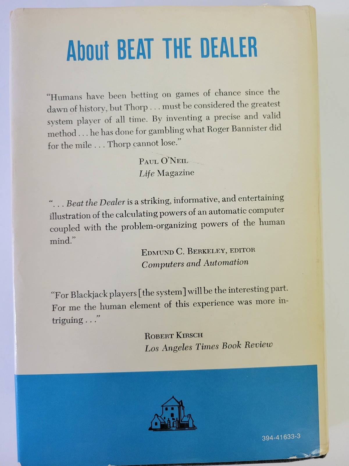 7 Vintage BLACKJACK BOOKS by K. Uston, Thorp, Wong, Griffin ,Newman, Einstein,