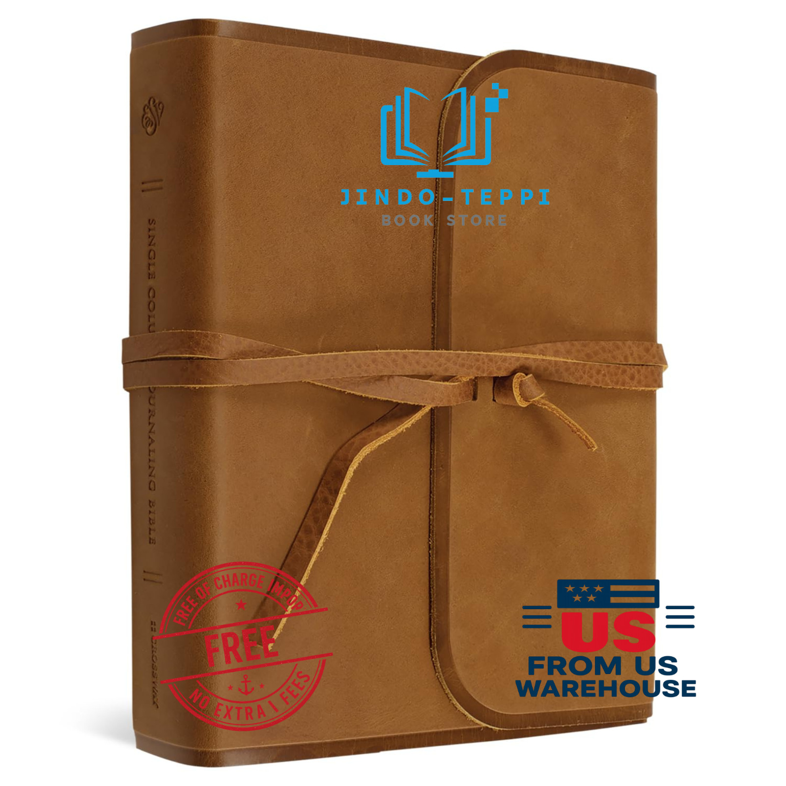 ESV Journaling Bible Leather Brown Strap 9781433582462 Wide Margin
