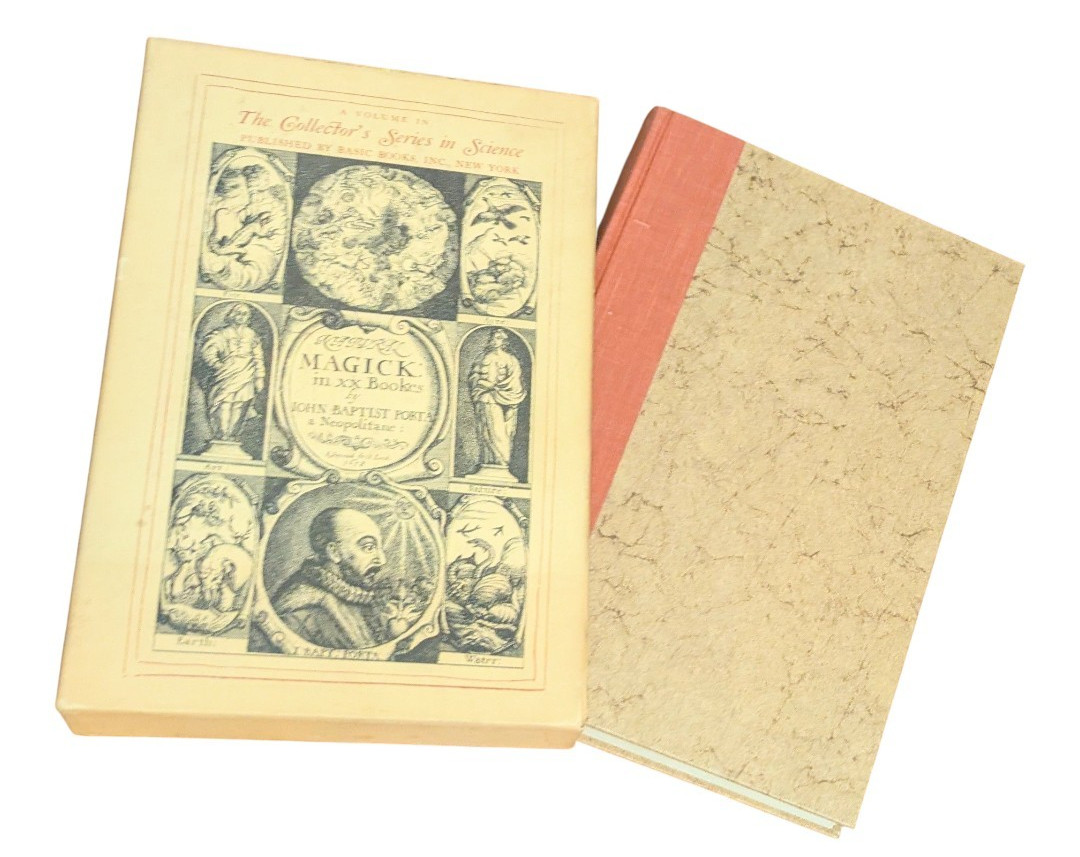 Natural Magick Book John Baptista Porta Hardcover Copyright 1958 Slipcase