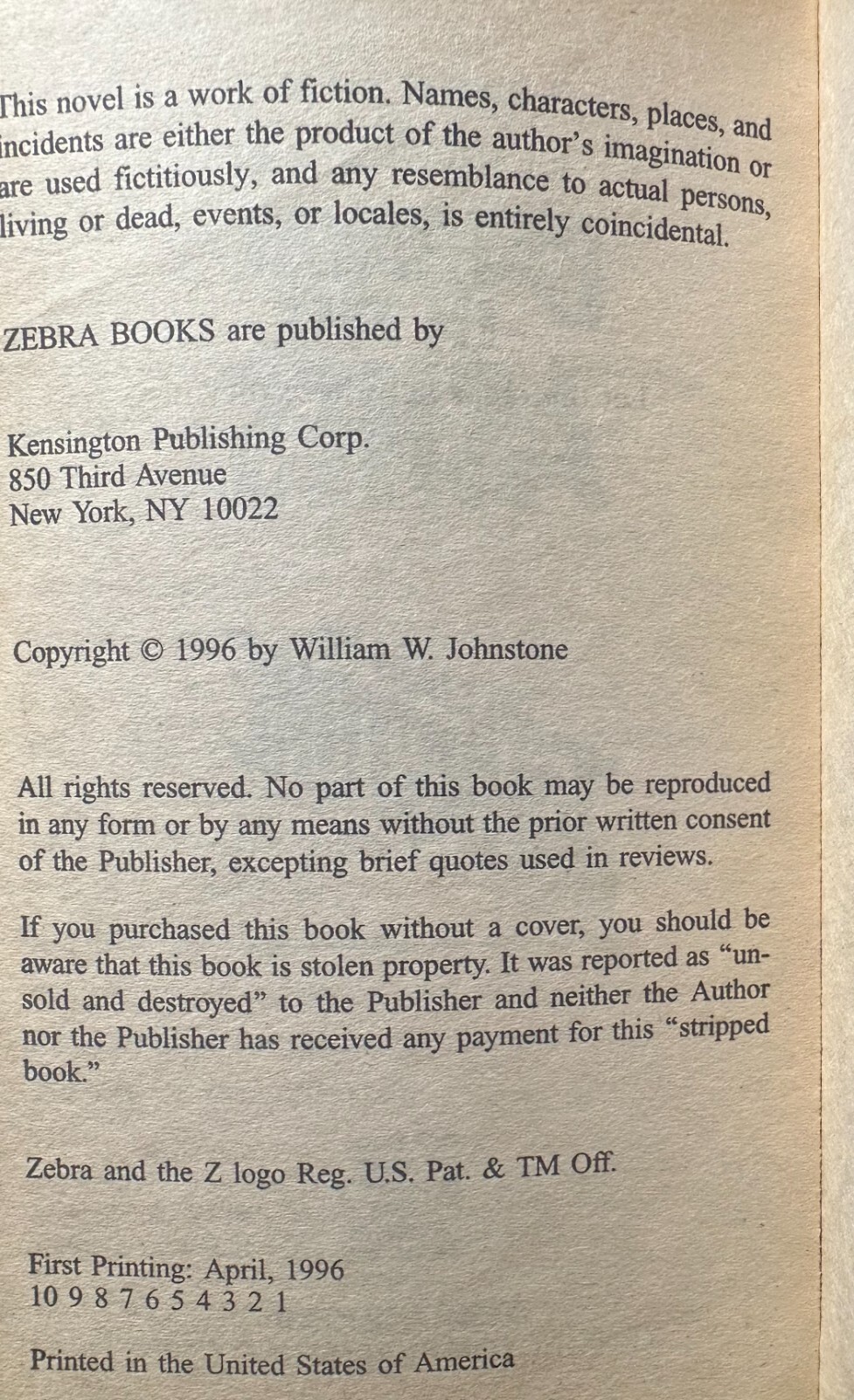BEN RAINES ADVENTURES by William W. Johnstone – 6-book paperback collection